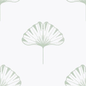 Soft green ginkgos - large