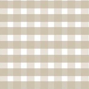Check Gingham Beige and White