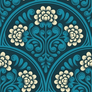 2229 Extra Large - Baroque / Damask floral