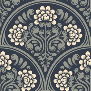 2234 Extra Large - Baroque / Damask floral