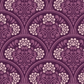 2228 Large - Baroque / Damask floral