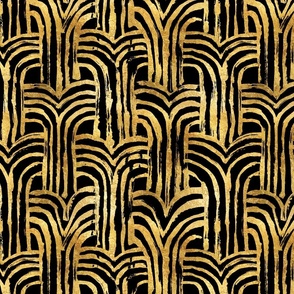 Waterfall - Gold on Black