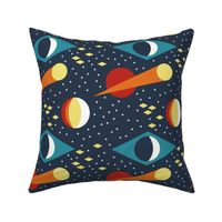 Mid Century Modern Moon and Stars Petal Solids Coordinate Large