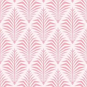 Large Geometric Palm Leaves Blush Pink 6in