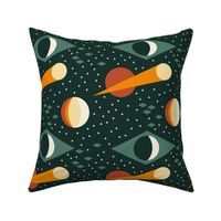 Mid Century Modern Moon and Stars Ziselar Large