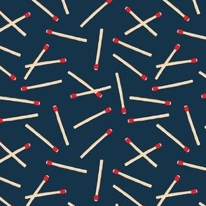 (small scale) matches - match sticks - navy - LAD22