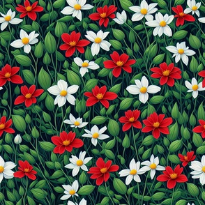 Classic Red and White Floral Prints (9)