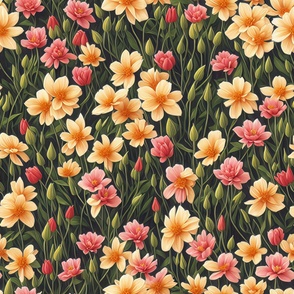 Classic Vintage Floral Print