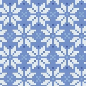Holiday Snowflake Fair Isle in Ice Blue