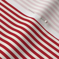 Cabana stripe - Seville red / Christmas Red and Cream - Perfect Stripe - Extra Small xs candy stripe