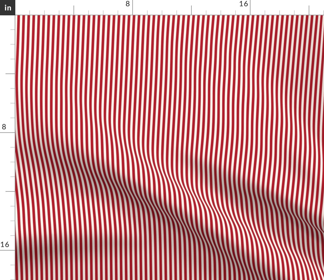 Cabana stripe - Seville red / Christmas Red and Cream - Perfect Stripe - Extra Small xs candy stripe