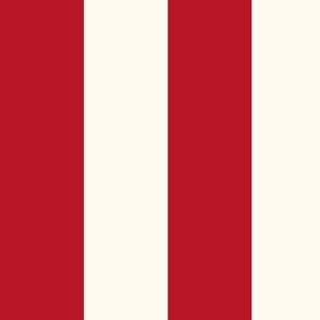 Cabana stripe - Seville red / Christmas Red and Cream - Perfect Stripe - large l - red candy stripe