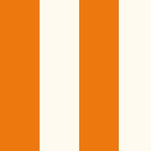 Cabana stripe - Orange and Cream - Perfect Stripe - large - orange candy stripe