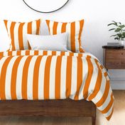 Cabana stripe - Orange and Cream - Perfect Stripe - medium - orange candy stripe