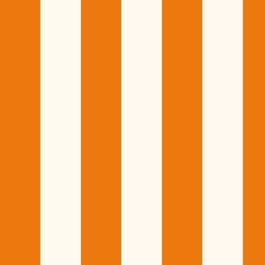 Cabana stripe - Orange and Cream - Perfect Stripe - medium - orange candy stripe