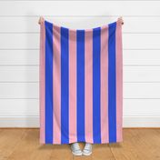 Cabana stripe - Pink and blue - perfect simple stripe - large 