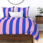 Cabana stripe - Pink and blue - perfect simple stripe - large 