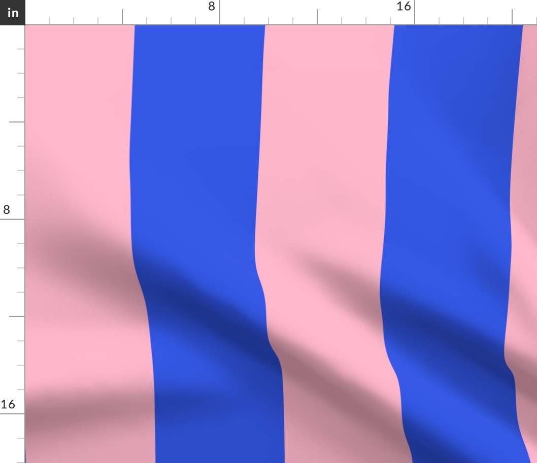 Cabana stripe - Pink and blue - perfect simple stripe - large 