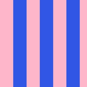 Cabana stripe - Pink and Blue - Perfect Stripe - vertical - medium 