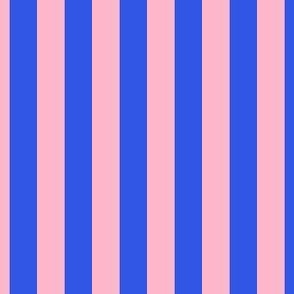 Cabana stripe - pink and blue - perfect stripe - small