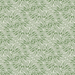 animal swirls green and white - 8" repeat