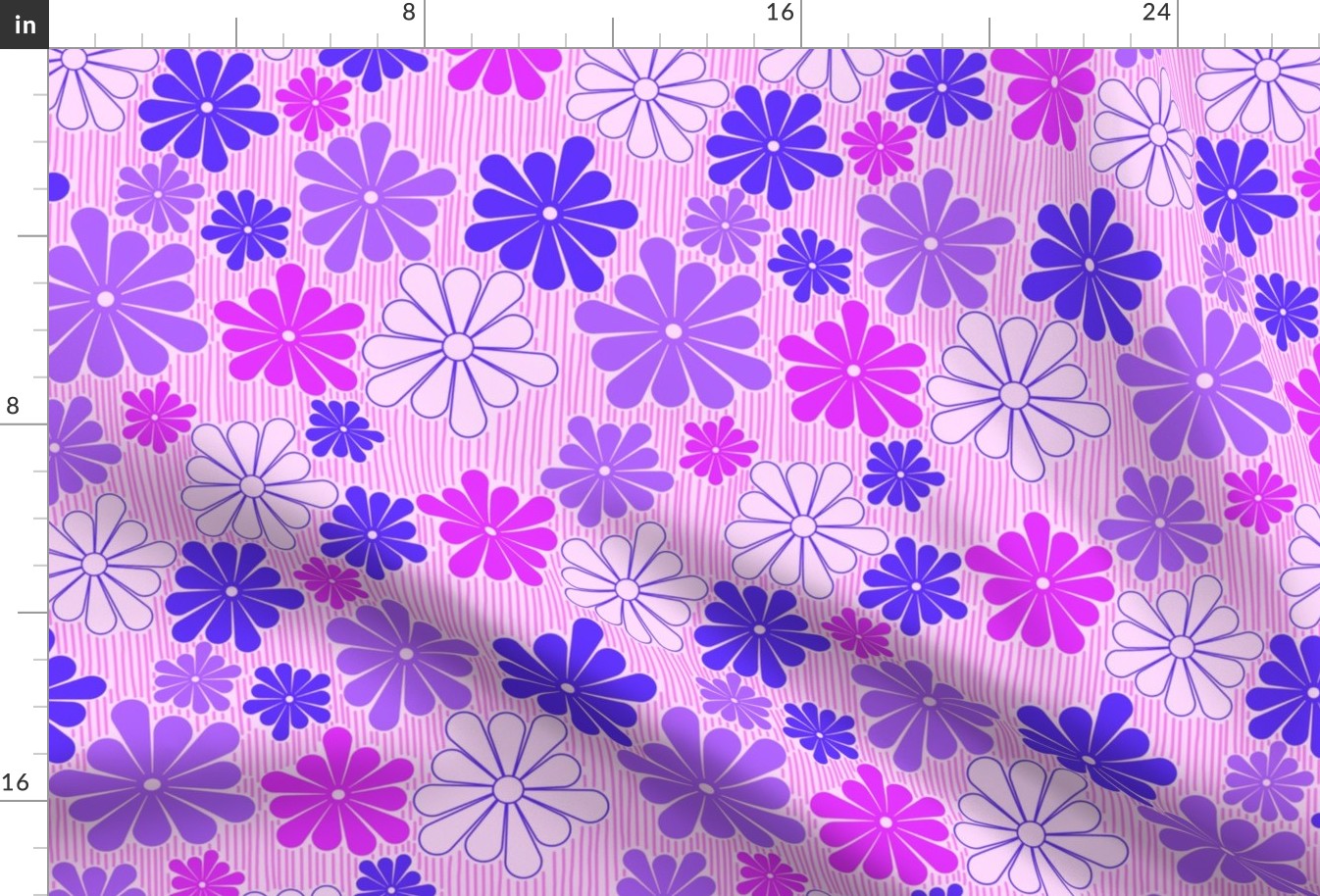 Retro Flower - Purple - Medium