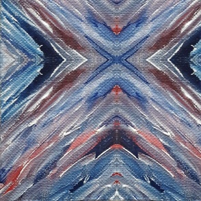 Red and Blue Diamond Paint stokes