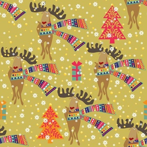Happy Reindeer Joy - holly jolly merry Christmas_ pistachio nuts