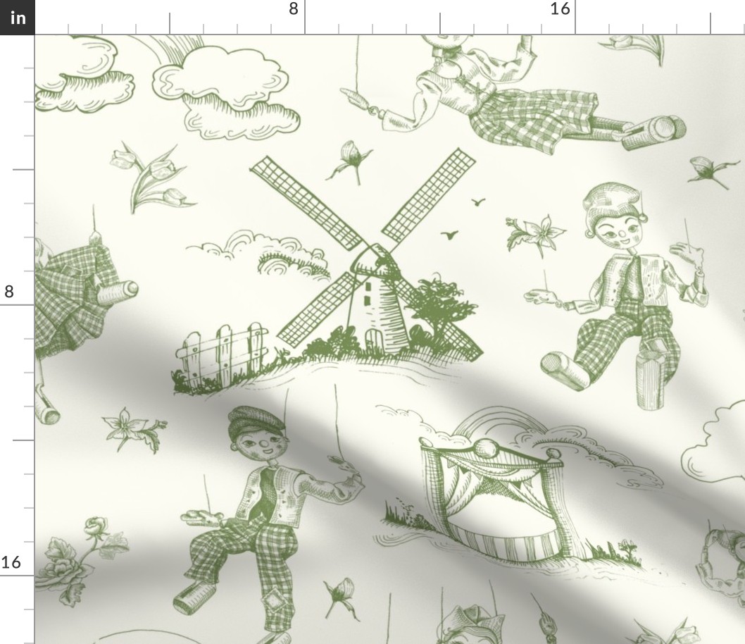puppets toile green