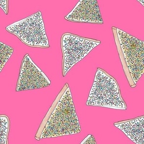 fairy bread on hot pink