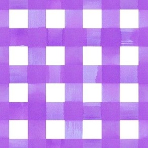 bright purple gingham watercolour check pattern