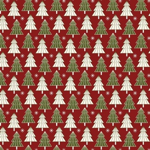 (Medium) Christmas trees dark poppy red