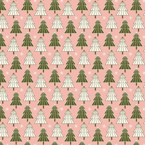 (Medium) Christmas trees dark rose pink