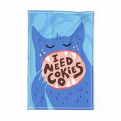 Cookies Monster tea towel poster