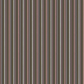 (S) Wiggly stripes charcoal, rose pink, ivory
