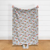 saint bernhards on grey - large