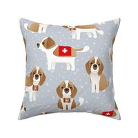 saint bernhards on grey - large