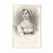 Beloved Jane - Jane Austen Portrait Tea towel - Wall Hanging Jane Austen Illustration 