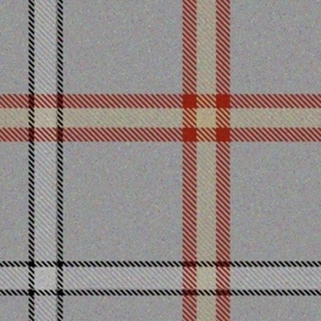 Large Scale Gray Red Cream Plaid