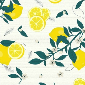 Lemon Fresh White Large Scale size 24''