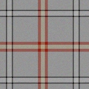 Mid Scale Gray Red Cream Plaid