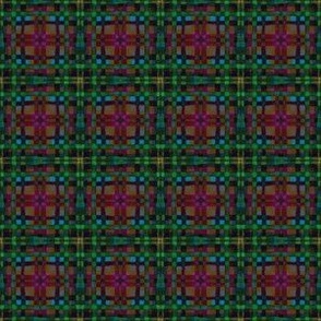 plaid checked handdrawn coordinate red, greens and deep blue small