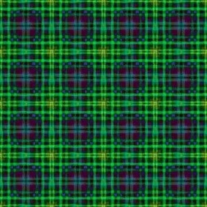 plaid checked handdrawn coordinate lime green and deep blue small