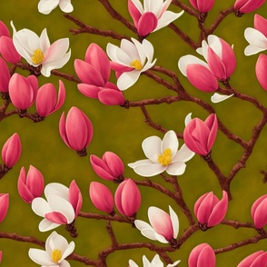 Trendy Floral Magnolias