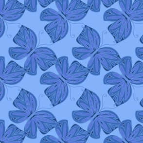 periwinkle blue butterflies by rysunki_malunki