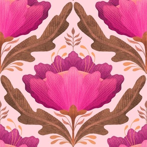 Diamond Floral Pattern Pink