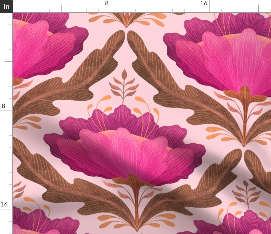 Diamond Floral Pattern Pink