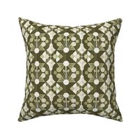 Sage Green Monochrome Deco Geometric