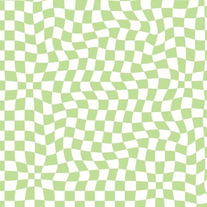 Wavey Trippy Psych grid - Green & white