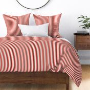 Popcorn Stripes- Red and Off-White Stripes- Medium- 1 inch
